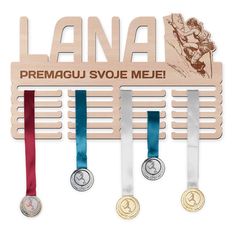 Obesalnik za medalje - Plezanje, Ženska