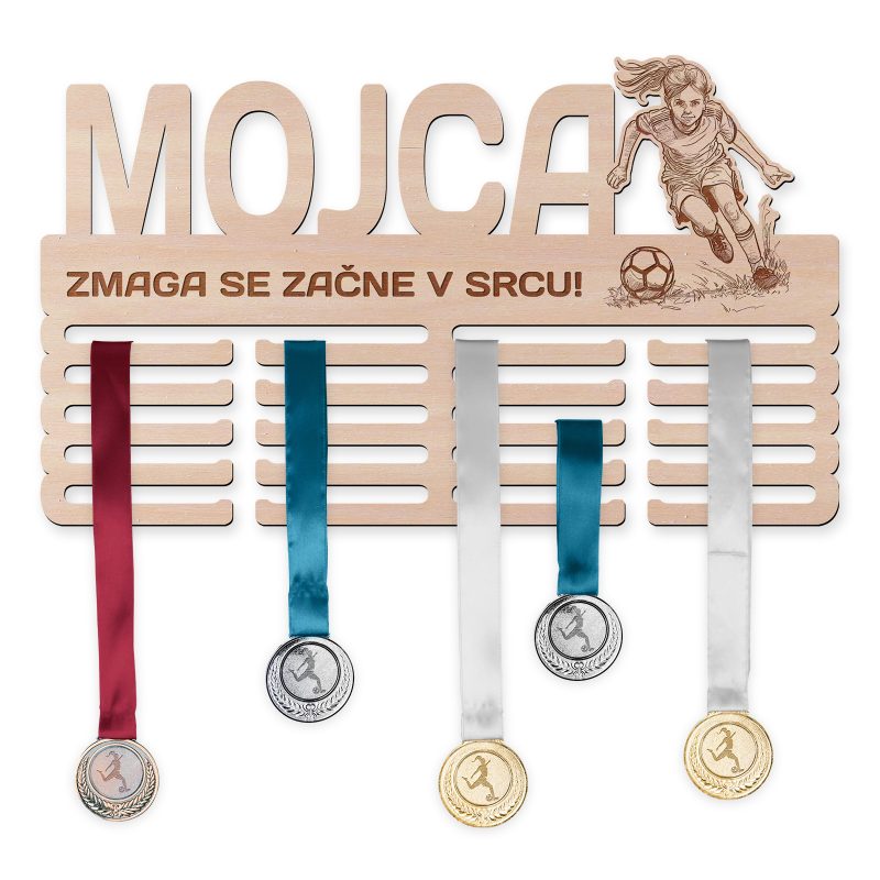 Obesalnik za medalje - Nogomet, Deklica
