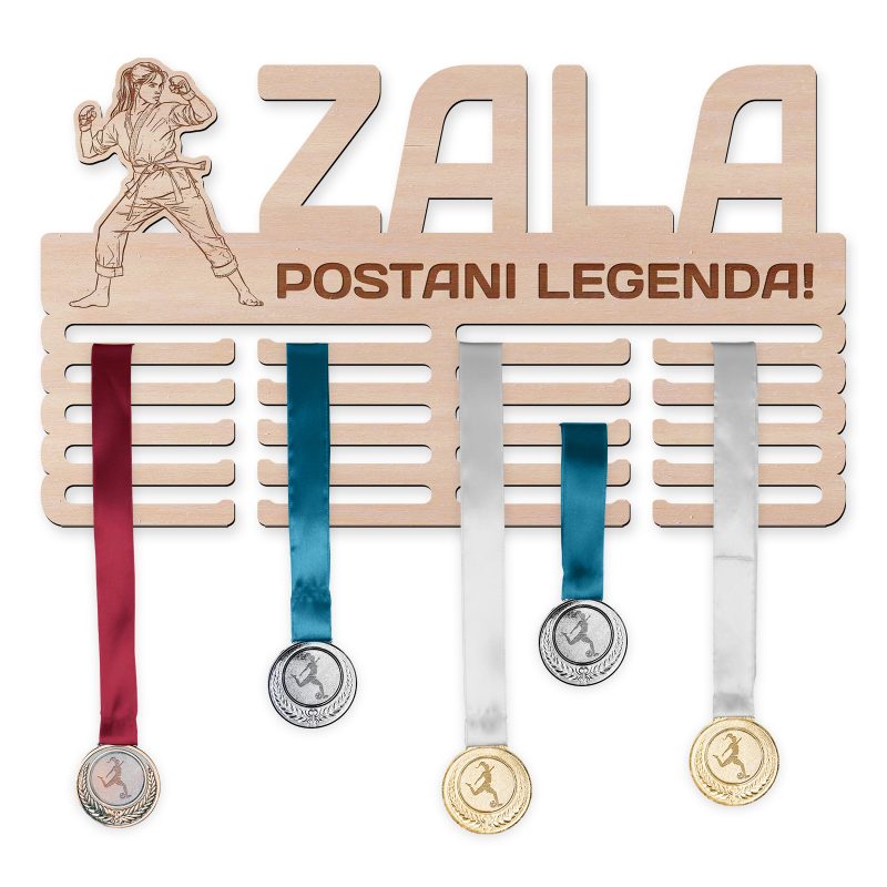 Obesalnik za medalje - Karate, Ženska