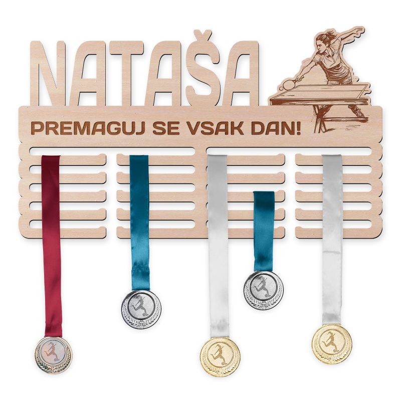 Obesalnik za medalje - Namizni tenis, Ženska
