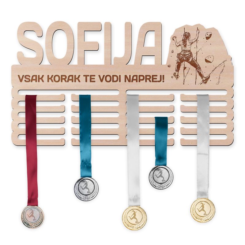 Obesalnik za medalje - Balvansko plezanje, Ženska