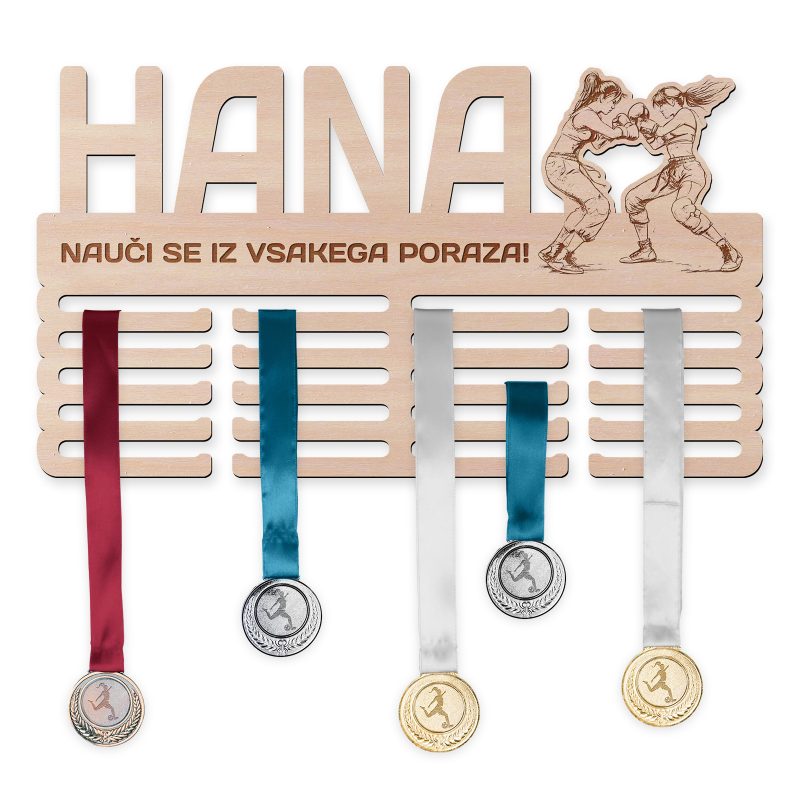 Obesalnik za medalje - Kickbox, Ženska